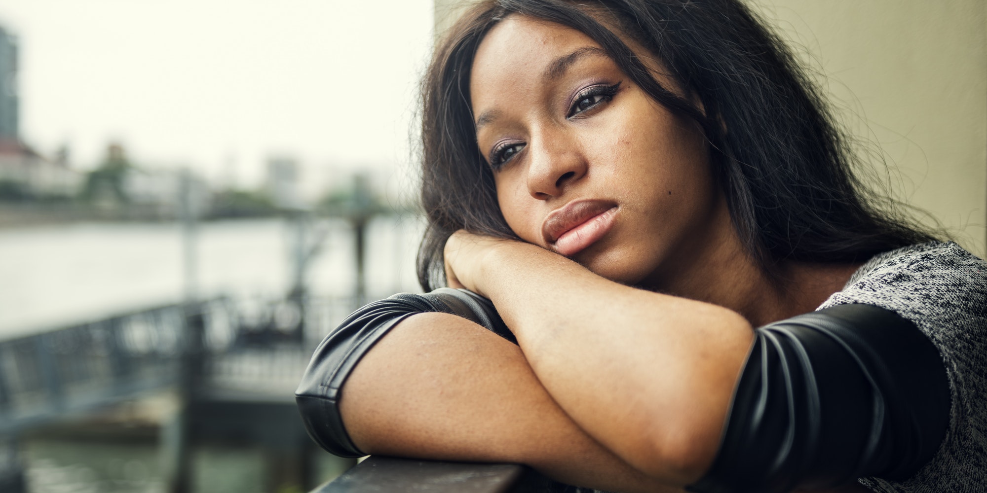 depressed young woman after taking a break in her relationship