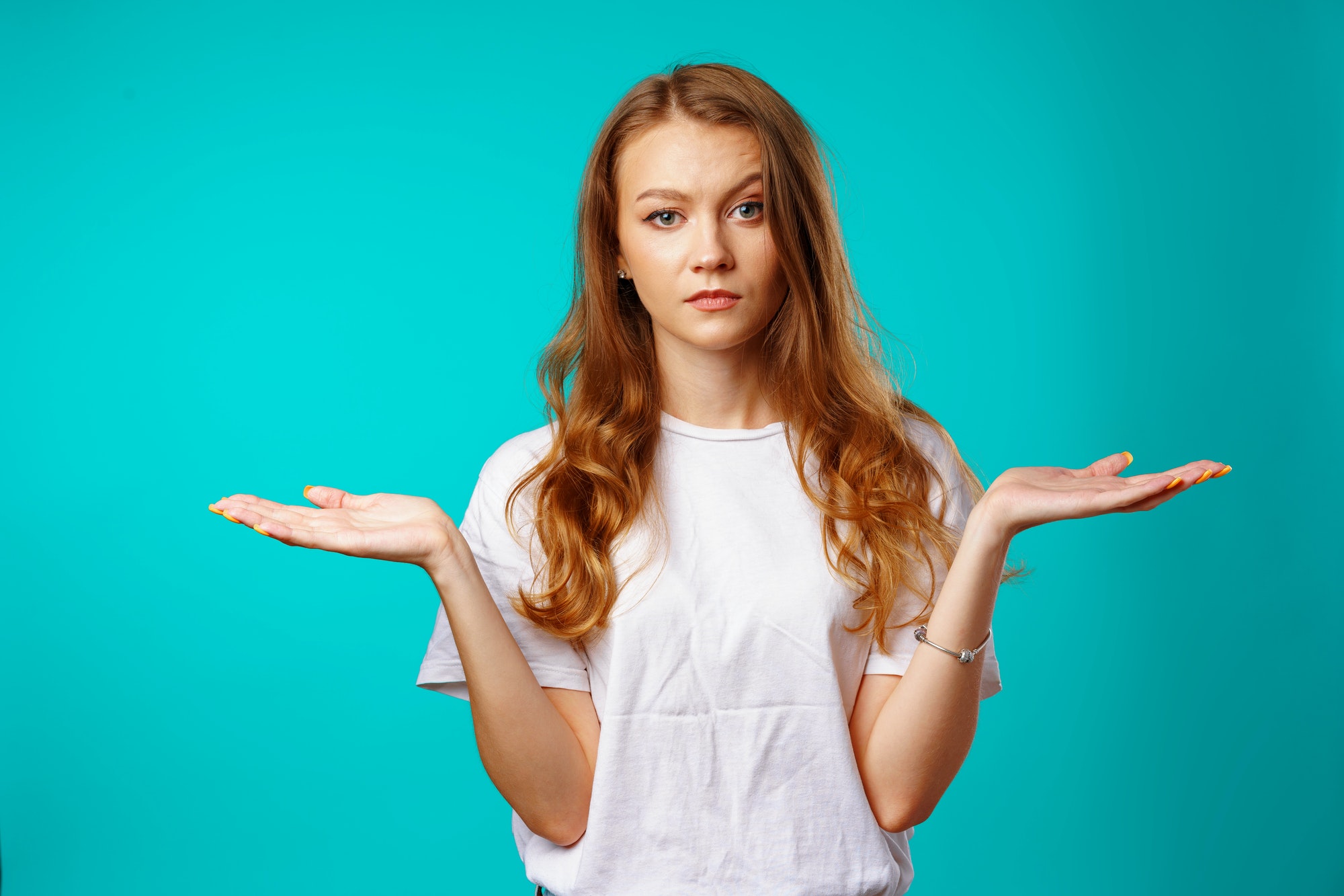 youg woman shrugging "what now ?"